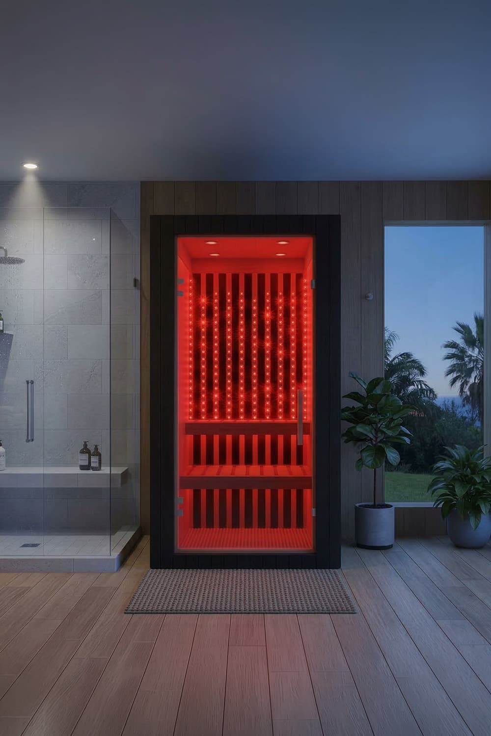 Atlas One red light bench interior