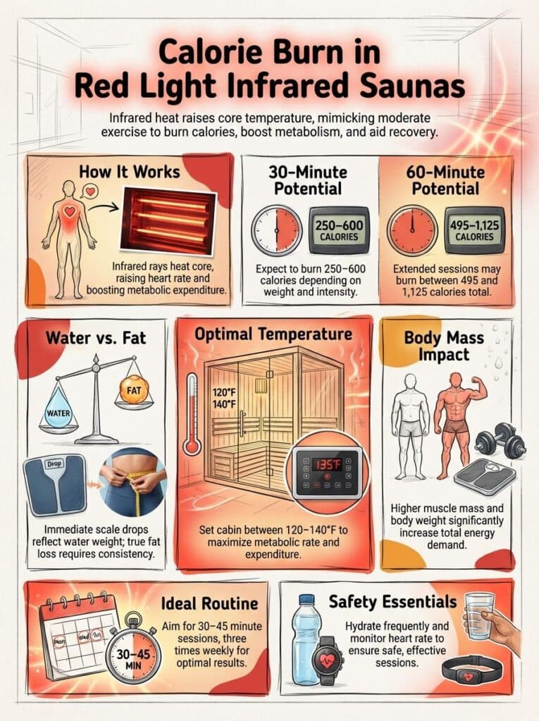 How Many Calories Do You Burn In A Red Light Infrared Sauna?