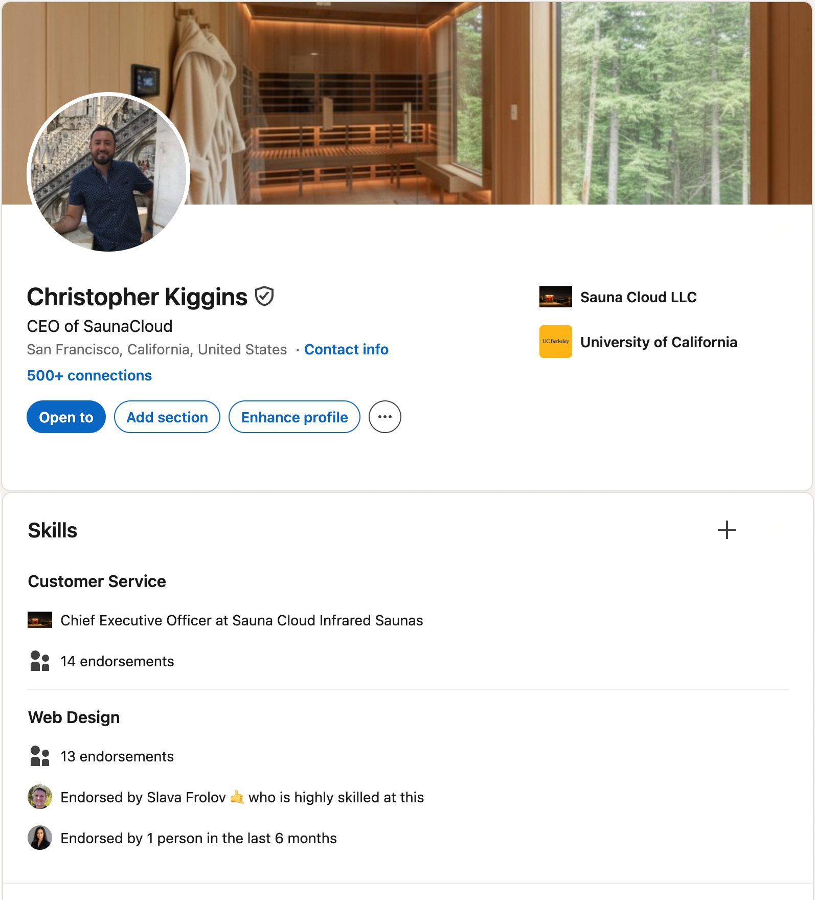 Christopher Kiggins, founder of SaunaCloud