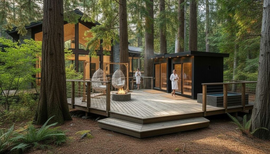 Commercial day spa infrared sauna installation