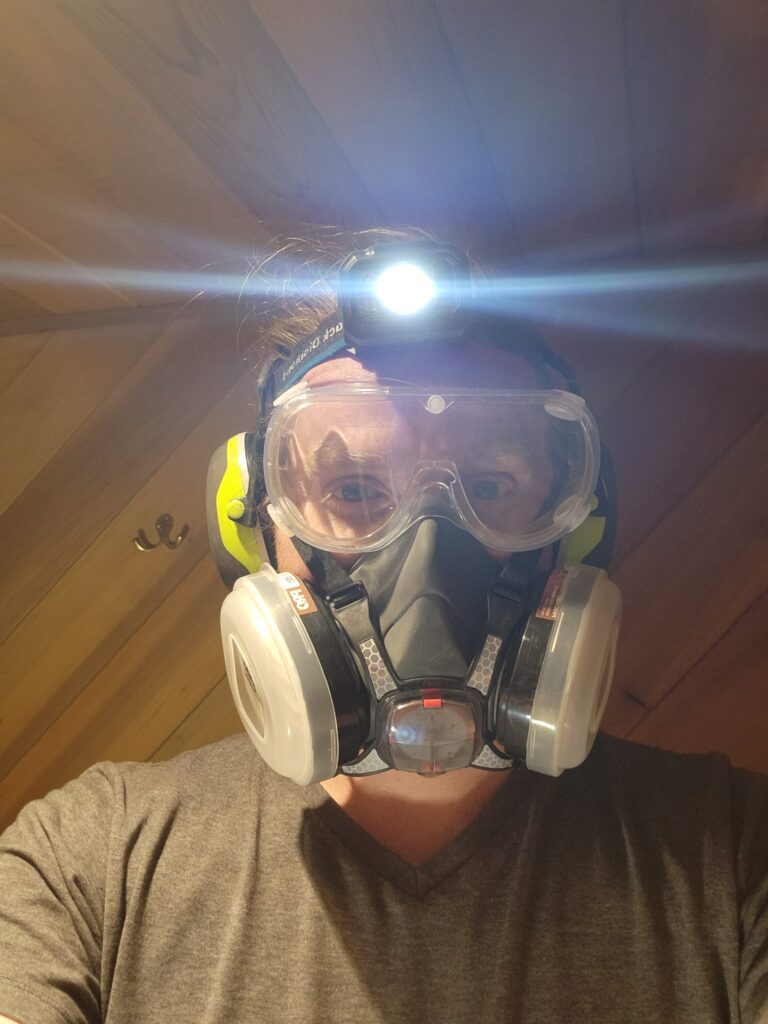 Quality control inspection of a completed sauna