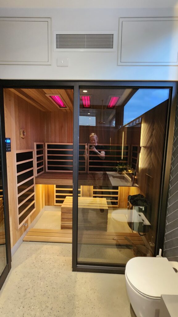 Hand-selecting cedar boards for grain and color quality