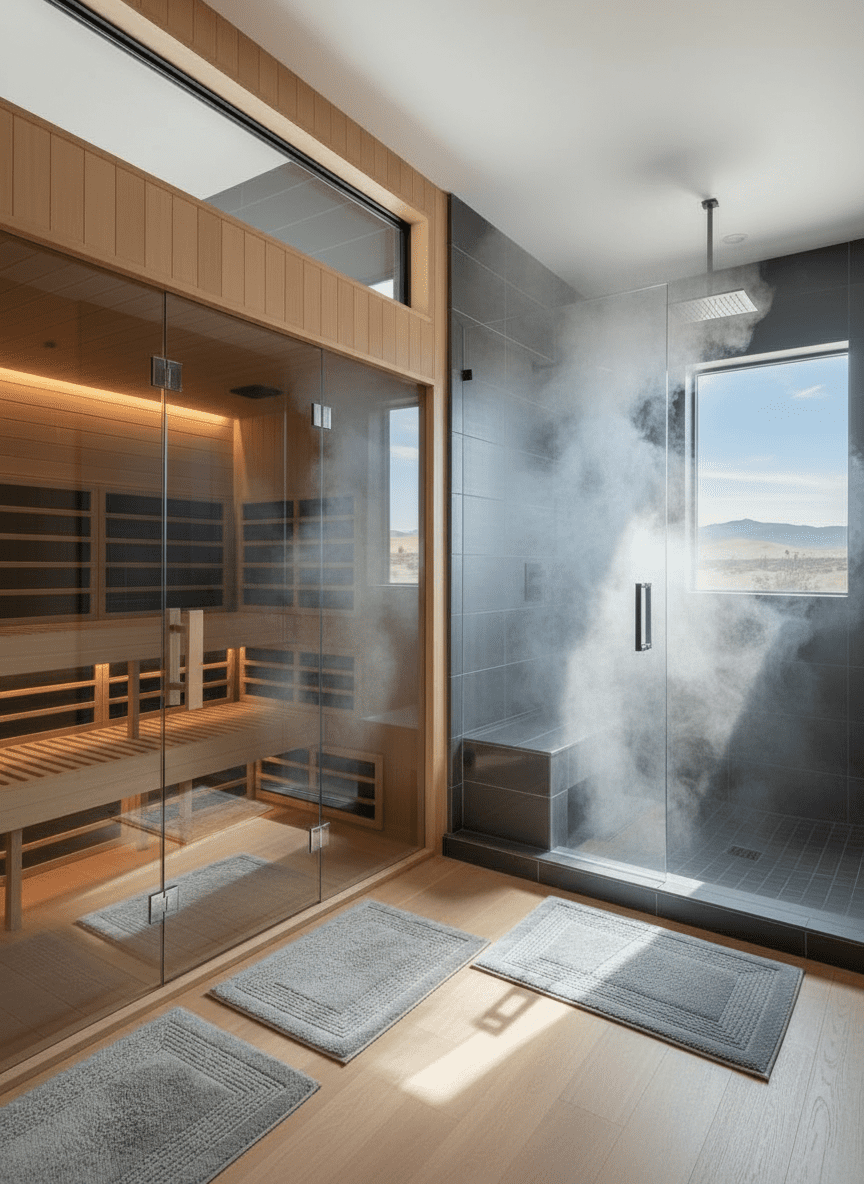 Sierra™ custom infrared sauna — VantaWave® heater close-up
